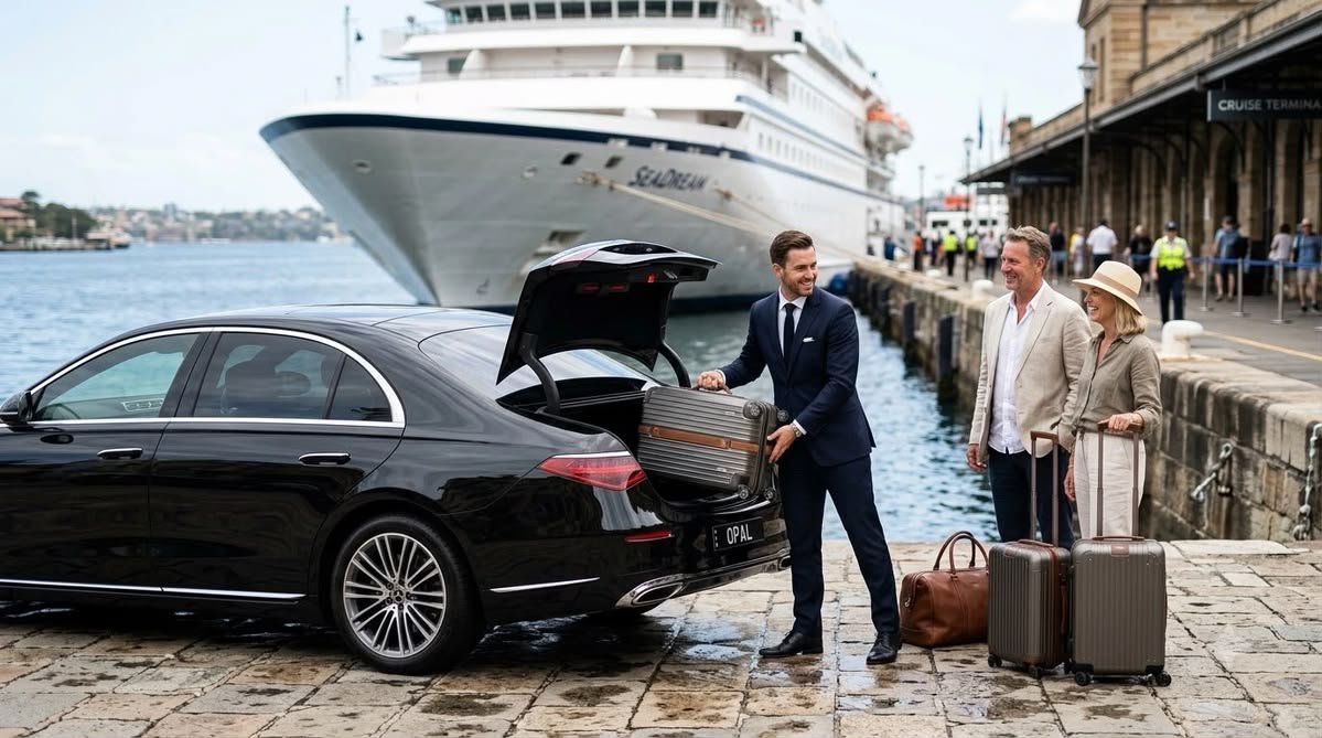 Cruise terminal transfer on Sydney Harbour